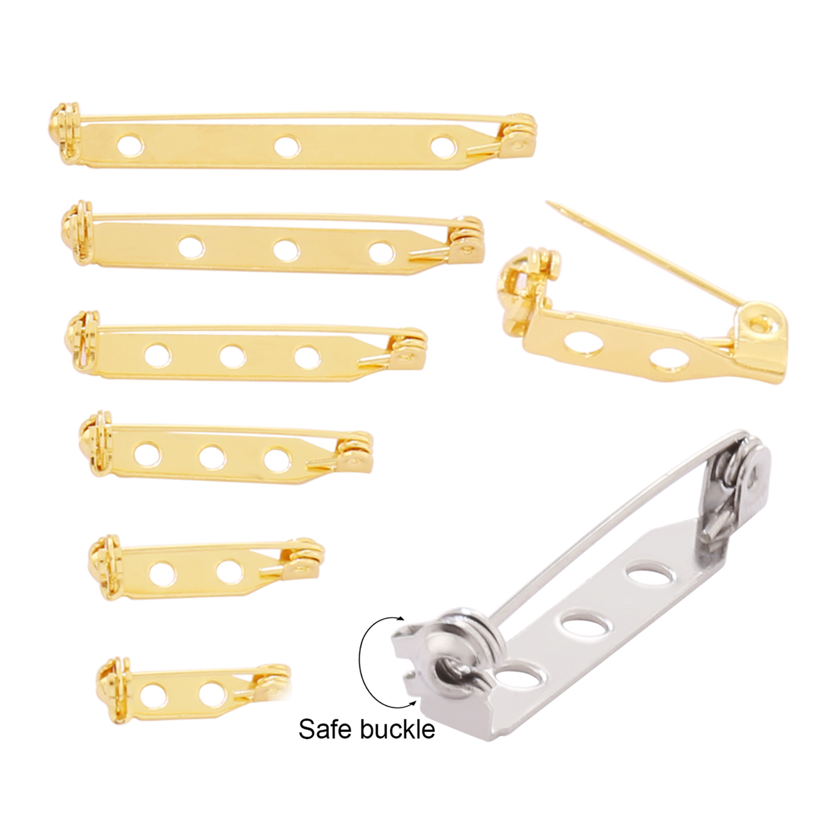 Brooch Pin Gold - 10pcs 17-45mm Brooch Clip Base Pins