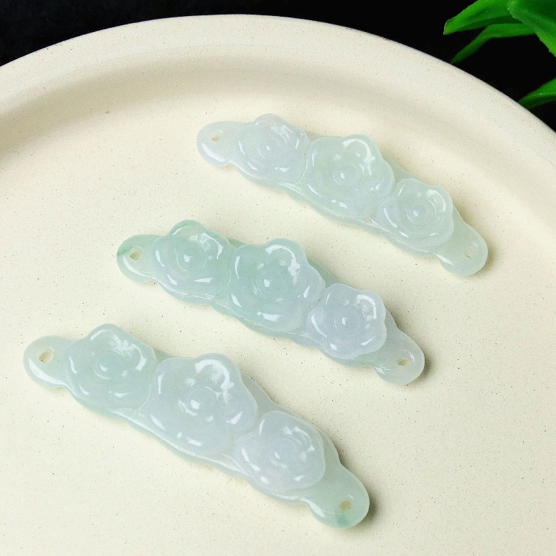 Women'S Accessories Jewelry - 1pc Natural Jadeite Emerald Flower Hand