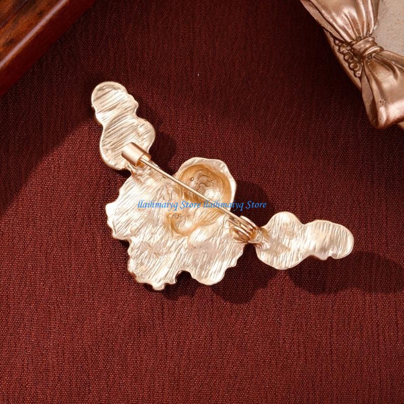 Brooch Pin Gold - 573B Fashion Brooch Pin Angel Design
