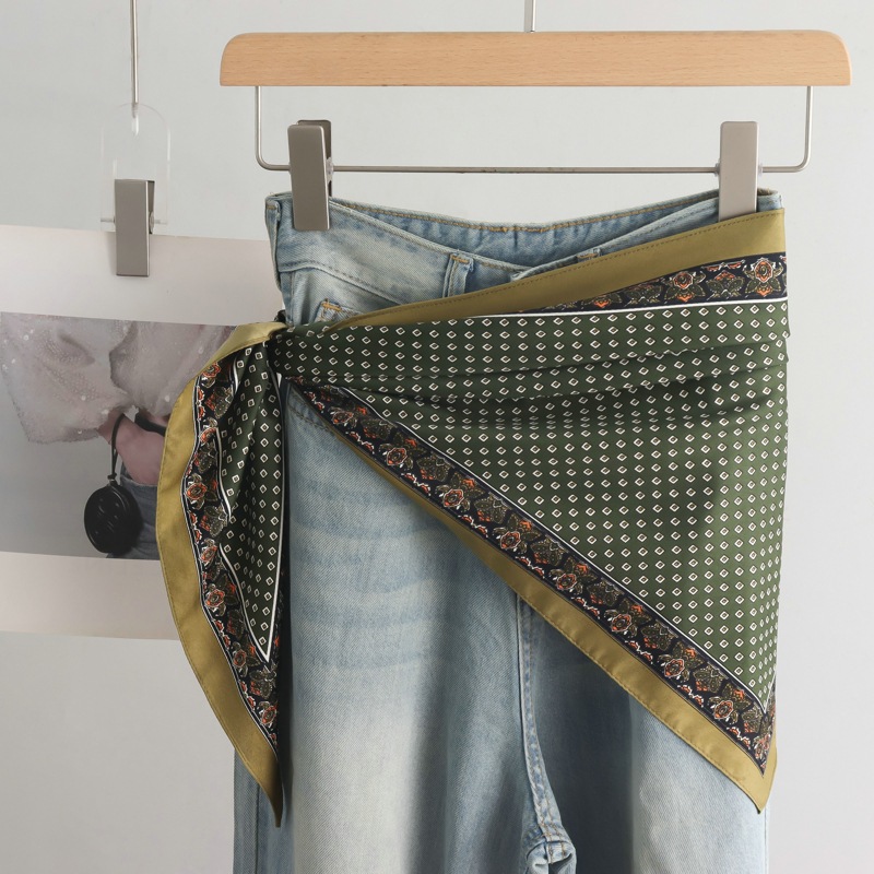 Women'S Jeans Accessories - High-End Retro Tie-Dye Triangular Binder Headcloth