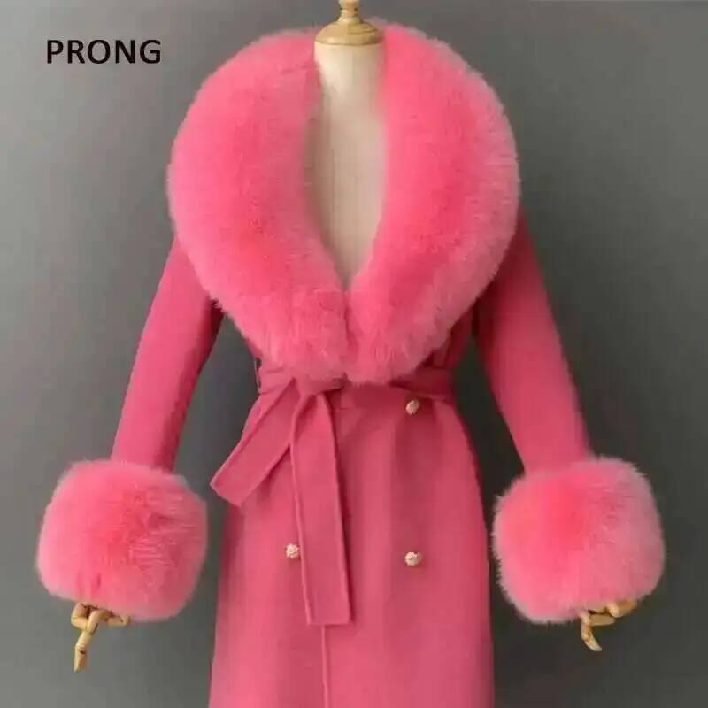 Women'S Winter Accessories Set - Real Fur Collar And Cuffs Set