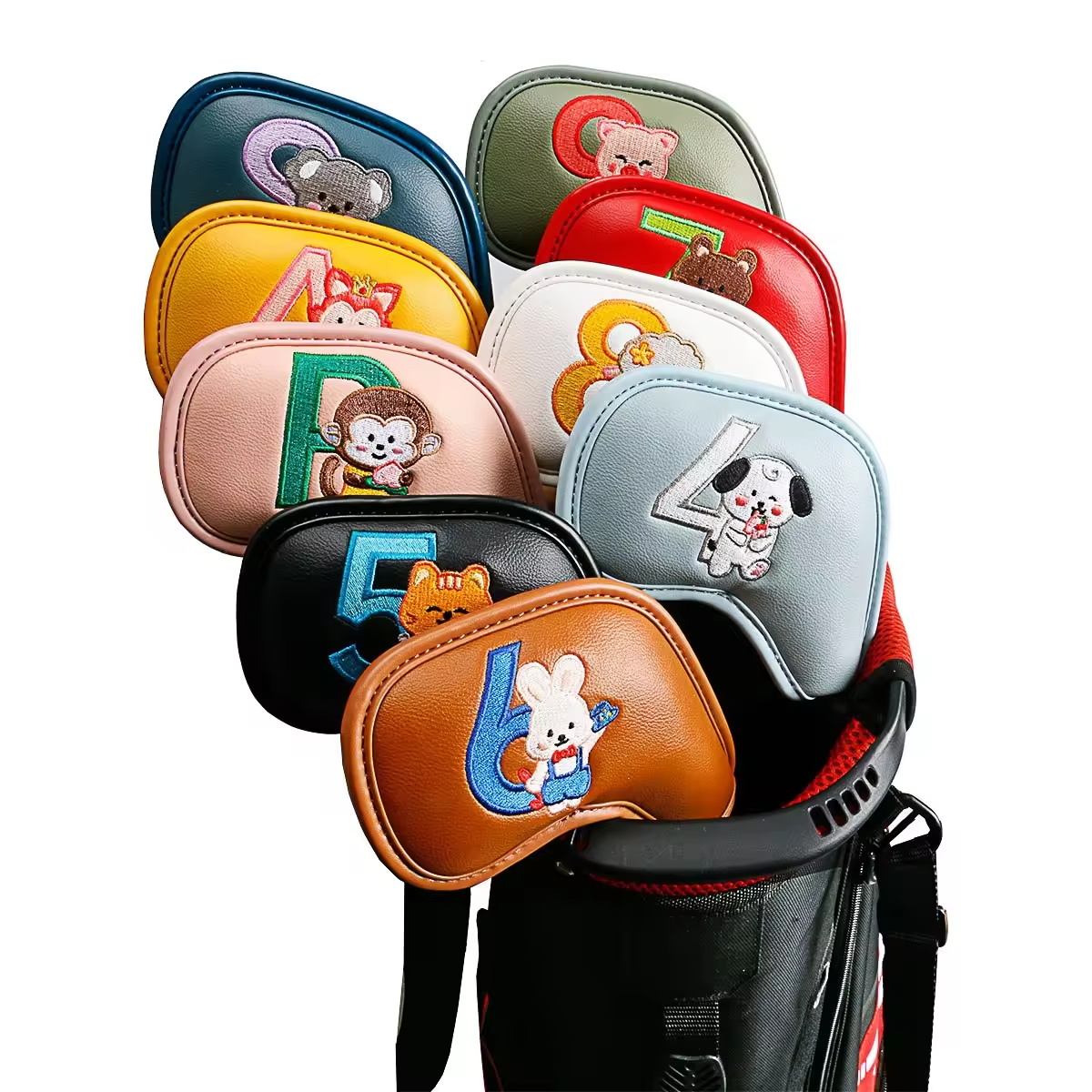 Women Accessories To Gift - 9Pcs Cute Cartoon Animal Golf Iron
