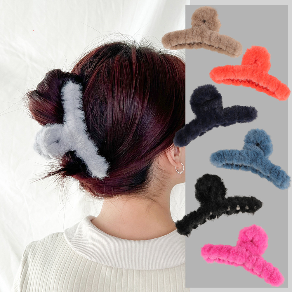 Winter Plush Hair Claw Elegant - Women'S Winter Accessories Set ulasan dan harga