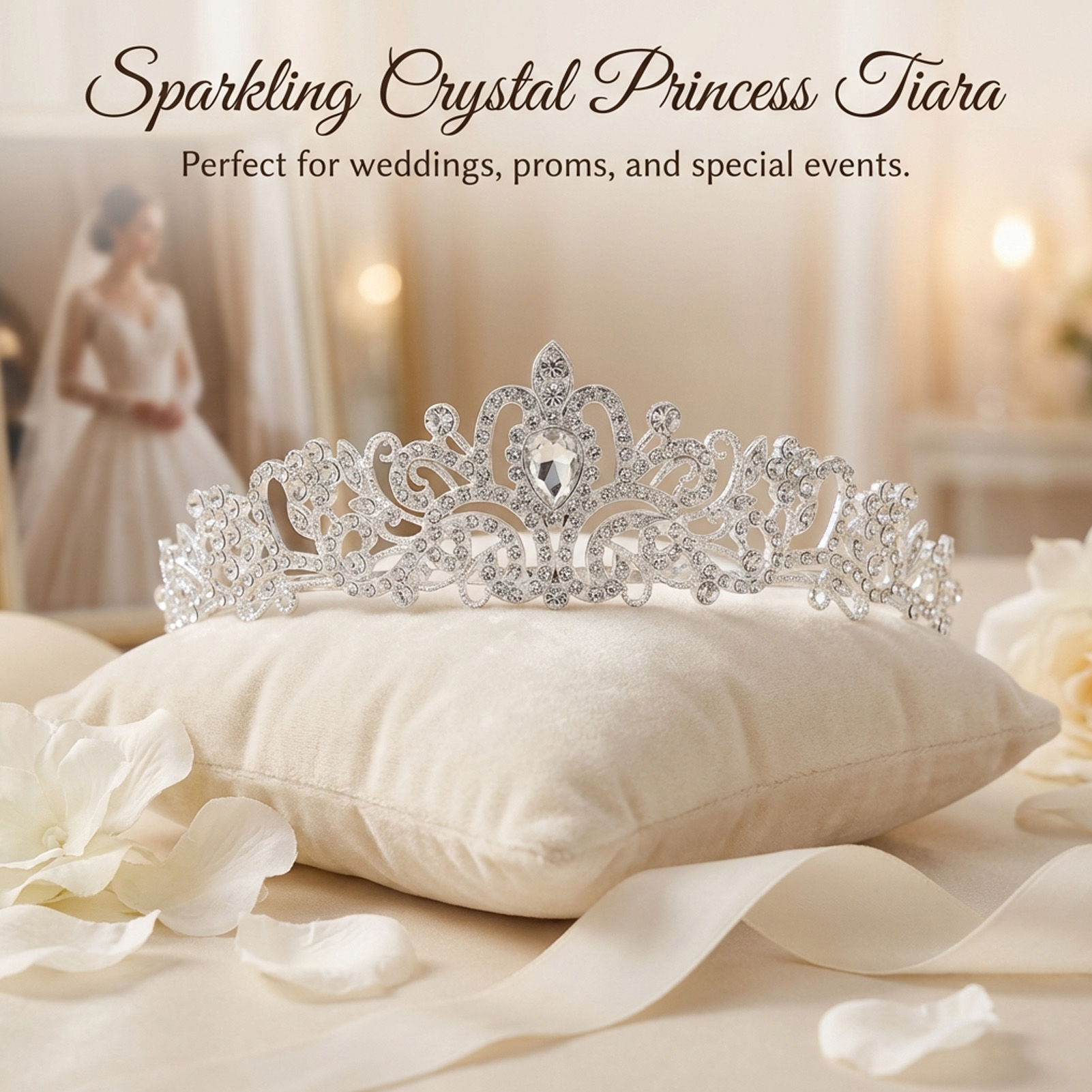 Elegant Bridal Crown Sparkly R - Women'S Accessories Jewelry ulasan dan harga