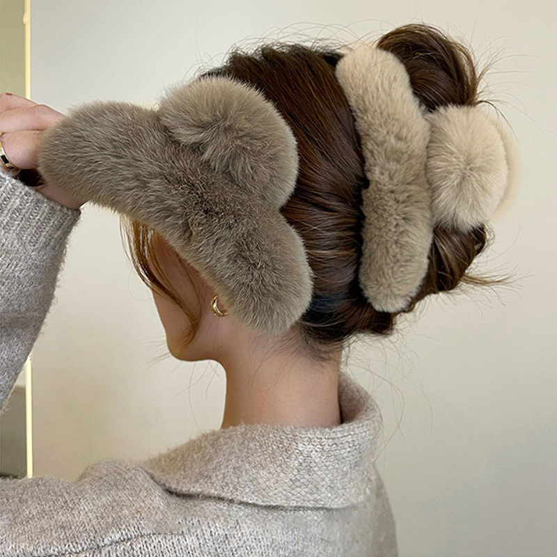 Winter Faux Fur Hair Claw Rabb - Women'S Winter Accessories Set ulasan dan harga