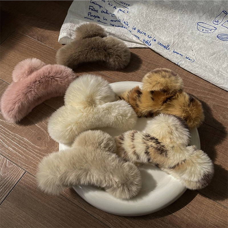 Winter Faux Fur Hair Claw Rabb - Women'S Winter Accessories Set ulasan dan harga