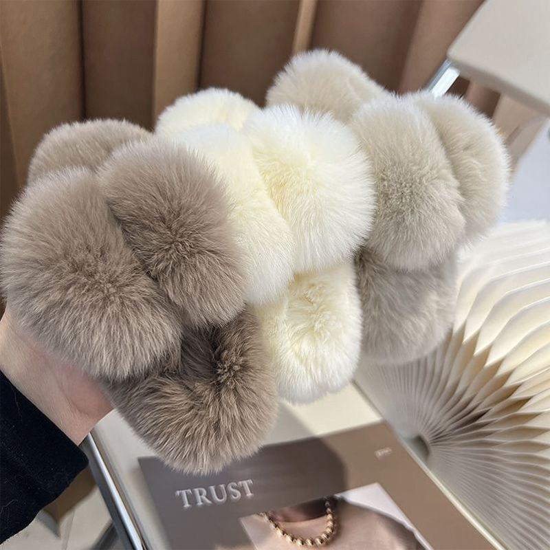 Winter Faux Fur Hair Claw Rabb - Women'S Winter Accessories Set ulasan dan harga