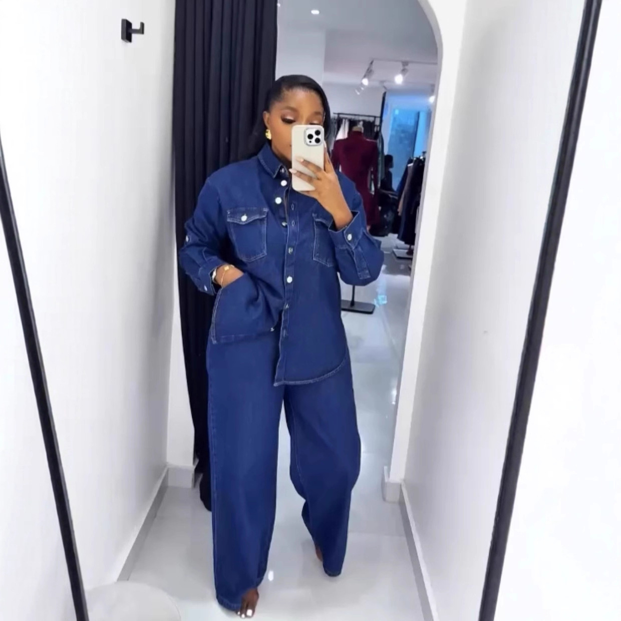 Jeans 2 Piece Sets Women Denim - Women'S Jeans Accessories ulasan dan harga