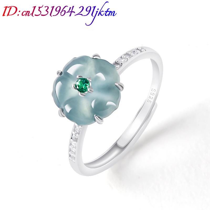 Blue Burmese Jadeite Flower Ri - Women Accessories To Gift ulasan dan harga