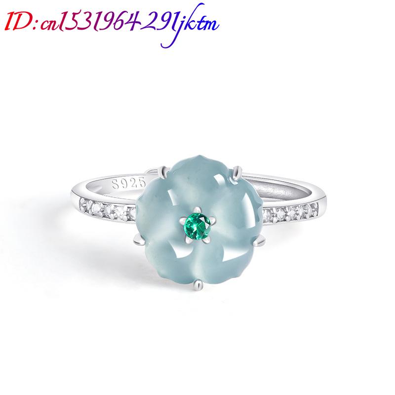 Blue Burmese Jadeite Flower Ri - Women Accessories To Gift ulasan dan harga
