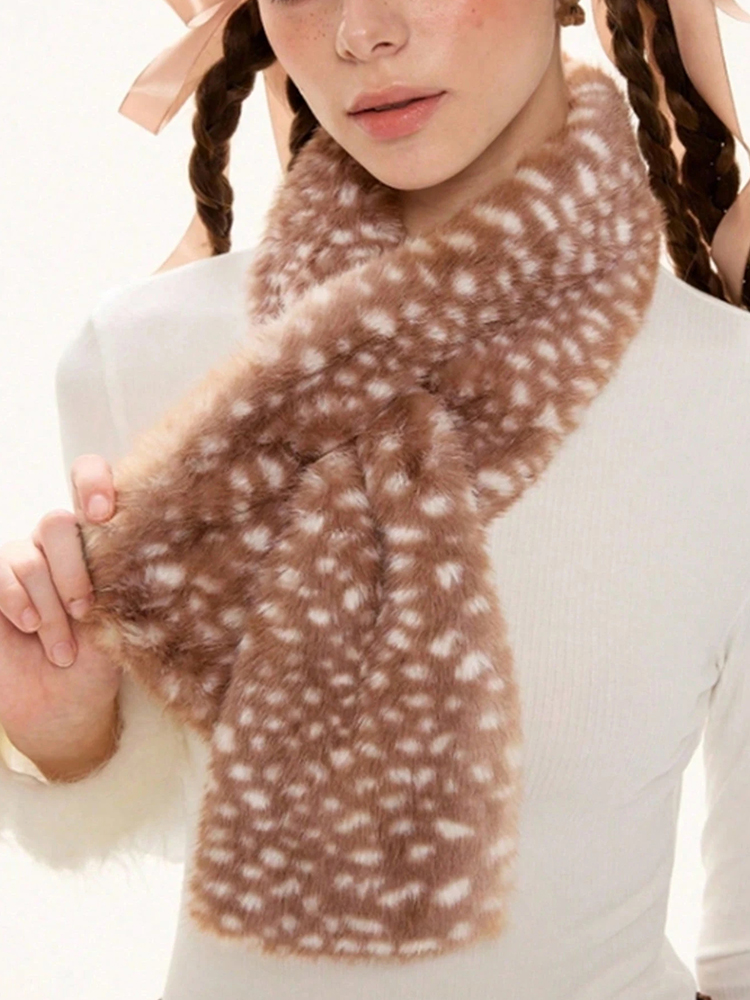 Winter Harajuku Elk Plush Scar - Women'S Winter Accessories Set ulasan dan harga