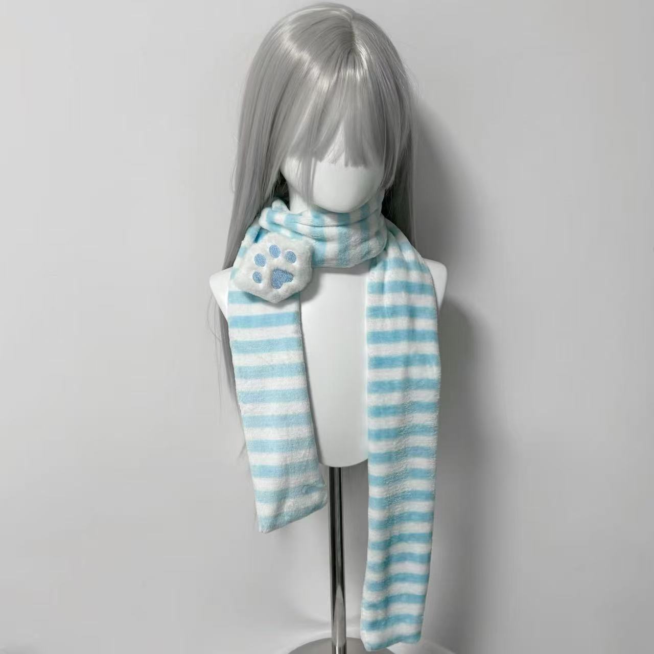 Kawaii Kniied Scarf Cat Paw De - Women'S Winter Accessories Set ulasan dan harga