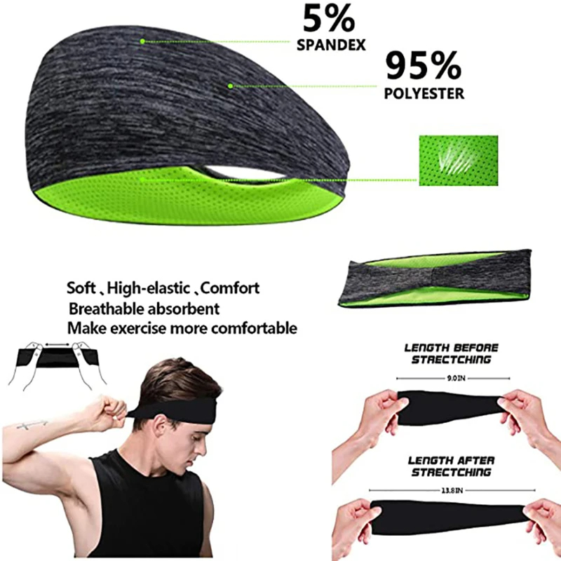 3PCS Sweatband for Men Women E - Women'S Yoga Accessories ulasan dan harga