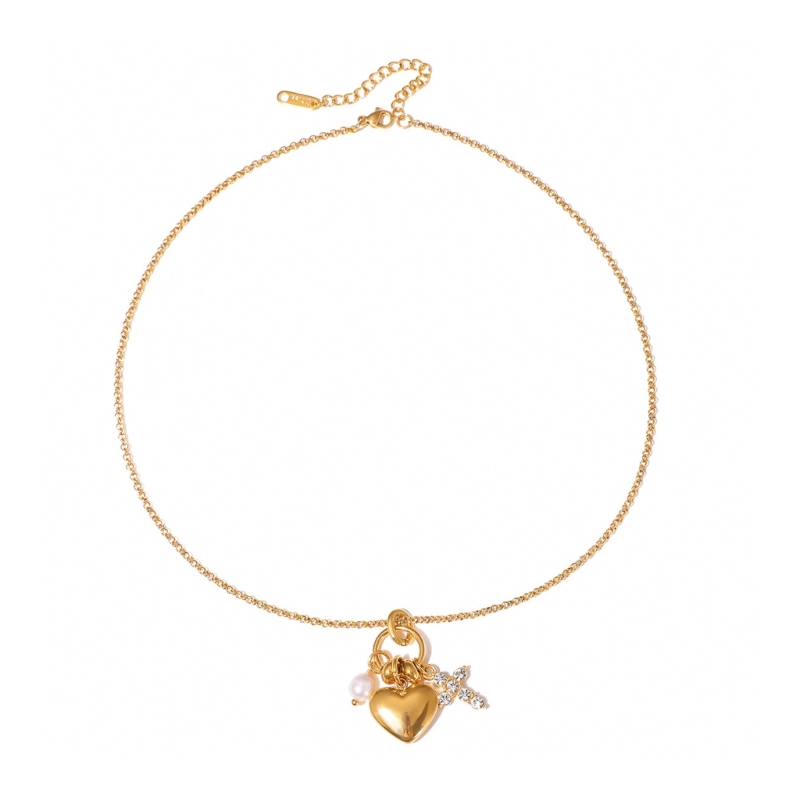 Adjustable Chain Heart Crucifi - Women Accessories Meaning ulasan dan harga