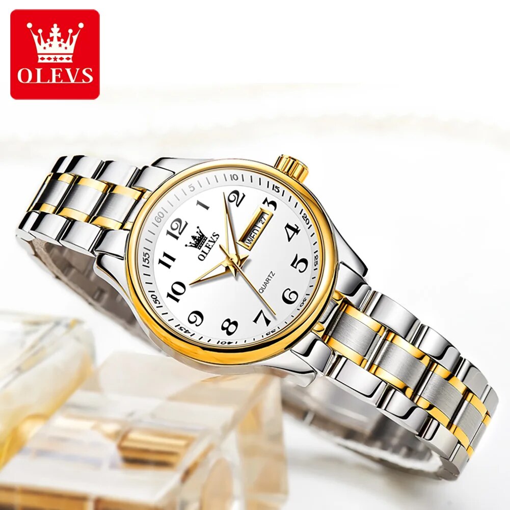 OLEVS 5567 Luxury Quartz Watch - Women Accessories Display ulasan dan harga