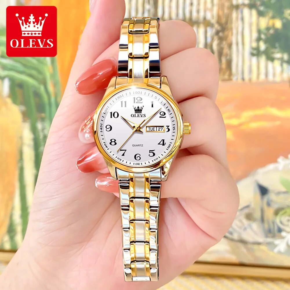 OLEVS 5567 Luxury Quartz Watch - Women Accessories Display ulasan dan harga