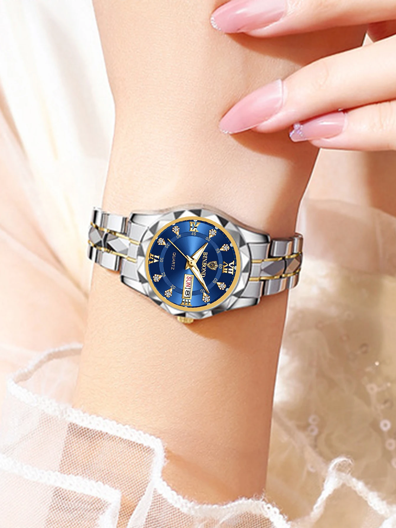 BINBOND 2pcs/Set Couple Watche - Women Accessories Display ulasan dan harga