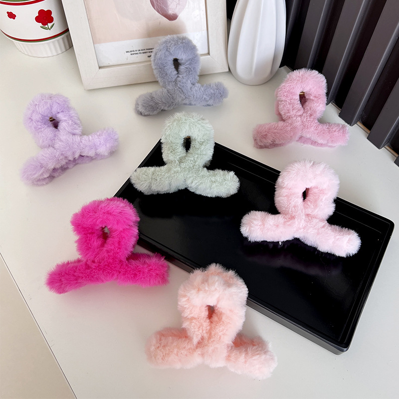 Plush Women Hair Claw Winter F - Women'S Winter Accessories Set ulasan dan harga