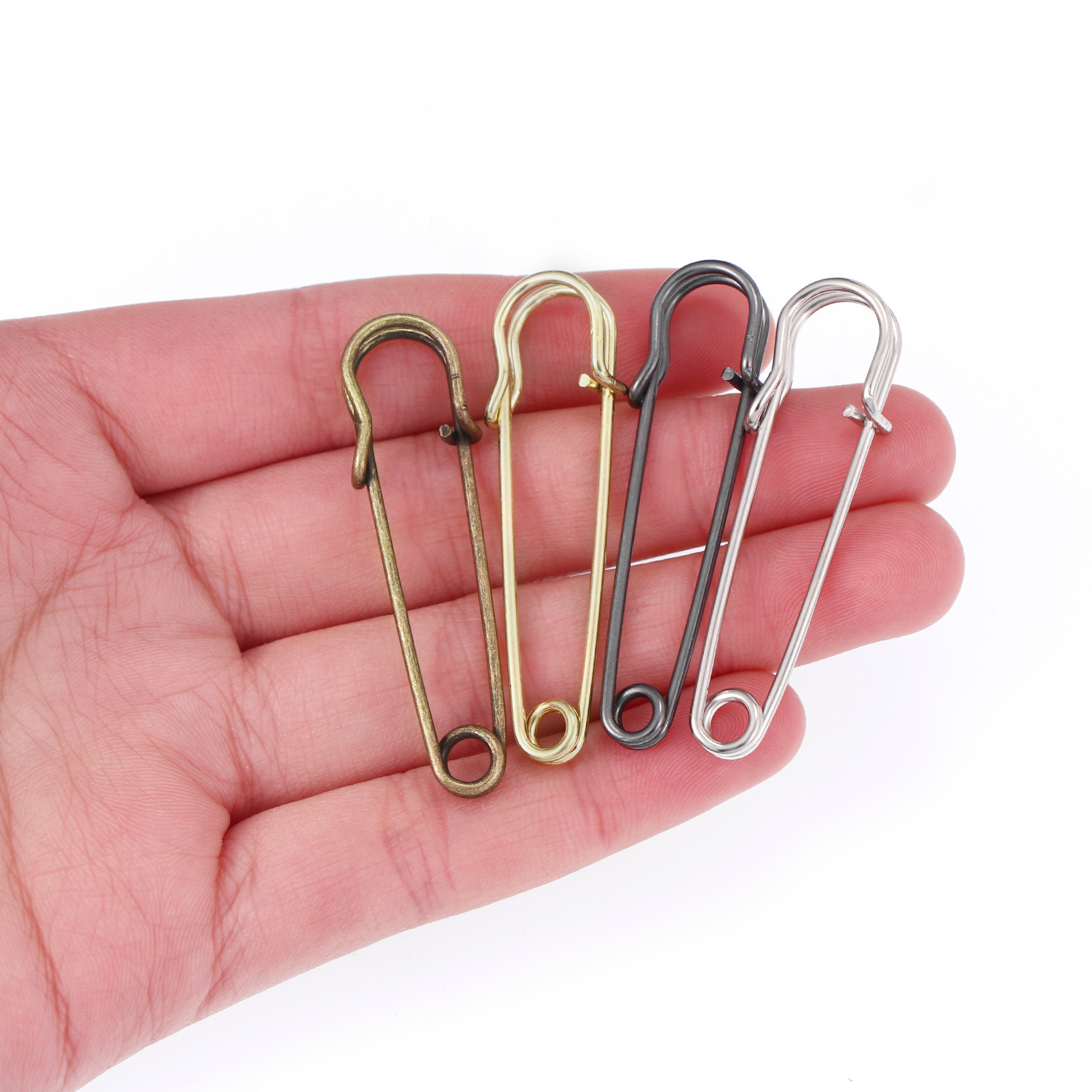 20Pcs 50mm Metal Safety Pins S - Brooch Pin Gold ulasan dan harga