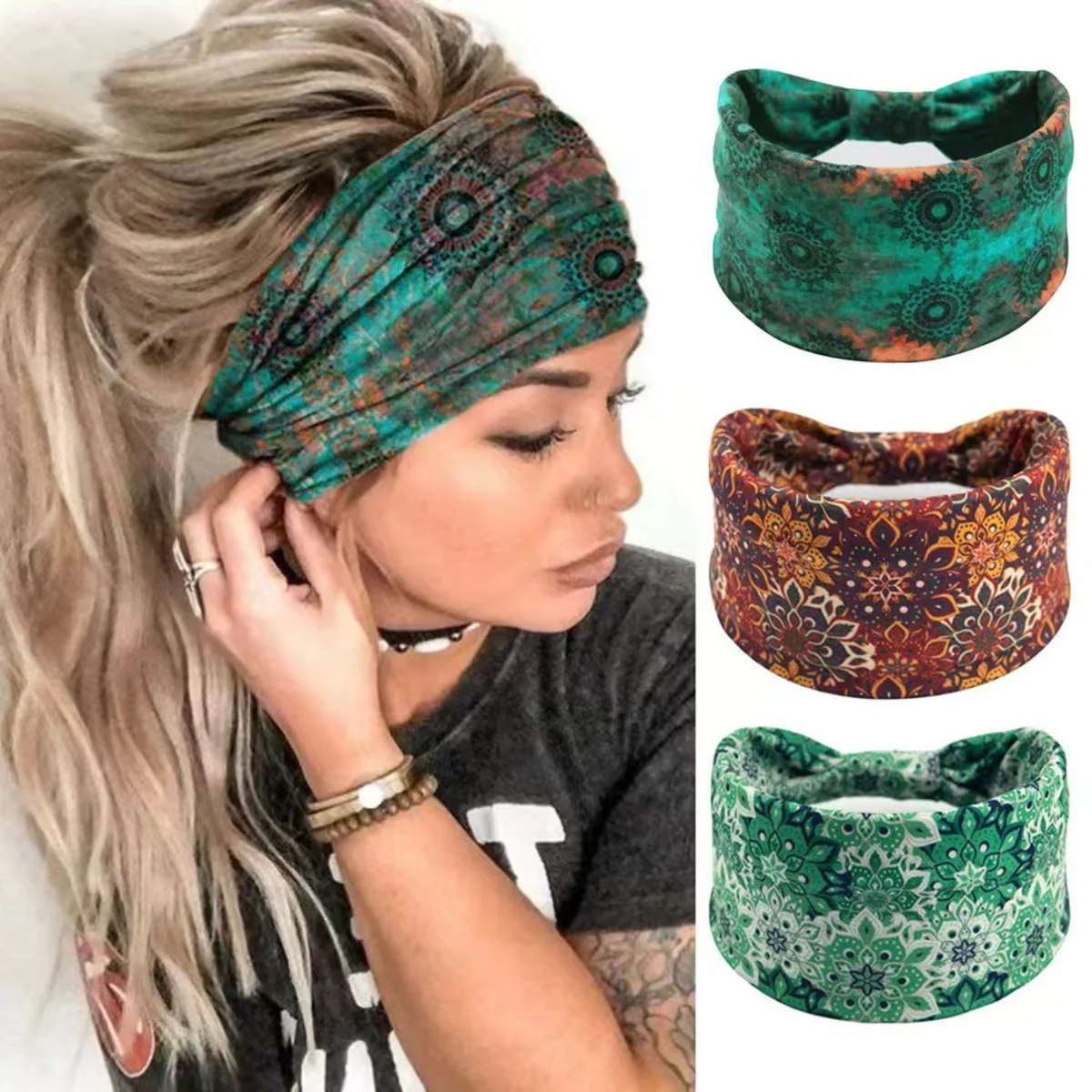 🌸Boho Mandala Flower Headband  - Women'S Yoga Accessories ulasan dan harga
