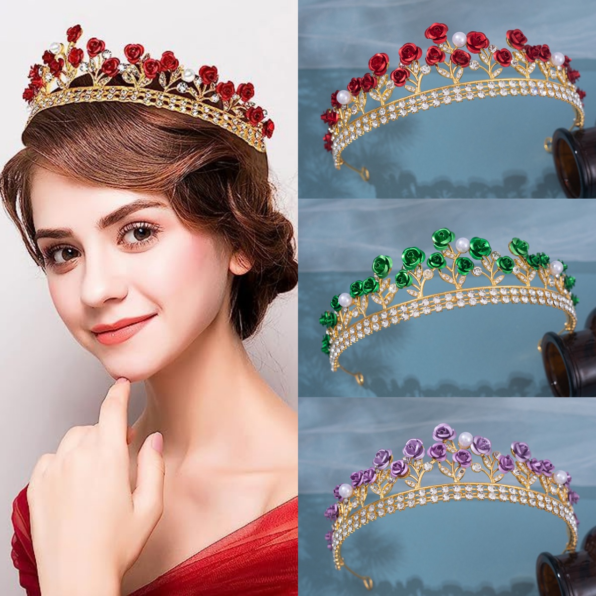 Baroque Ceramic Bridal Crown R - Women'S Accessories Jewelry ulasan dan harga