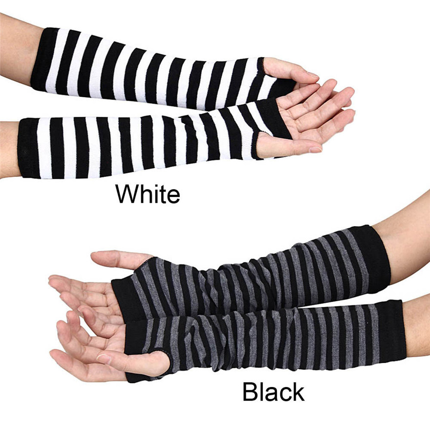 Women Long Sleeve Gothic Strip - Women'S Winter Accessories Set ulasan dan harga