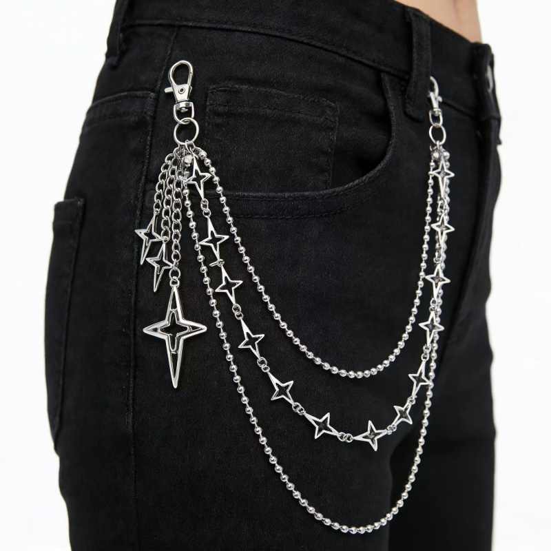 Women Punk Hip Hop Multilayer  - Women'S Jeans Accessories ulasan dan harga